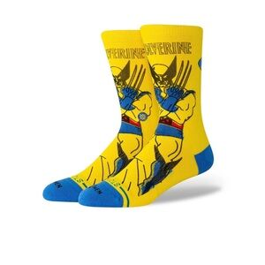 Stance Wolverine Graphic Yellow and Blue Socks